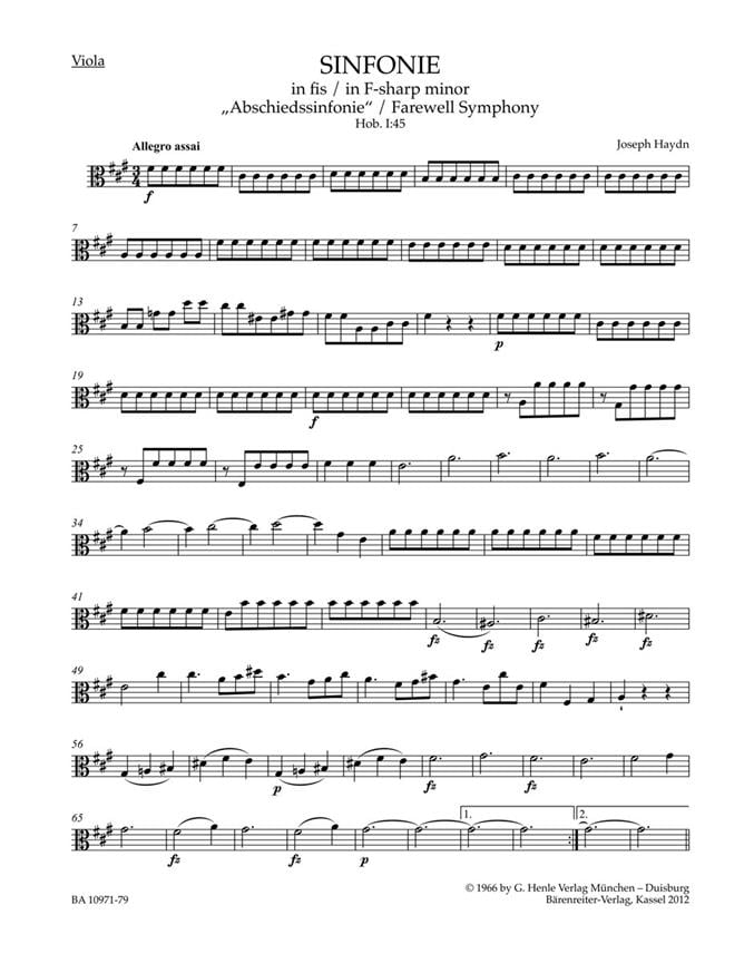 Symphony in F# minor No. 45